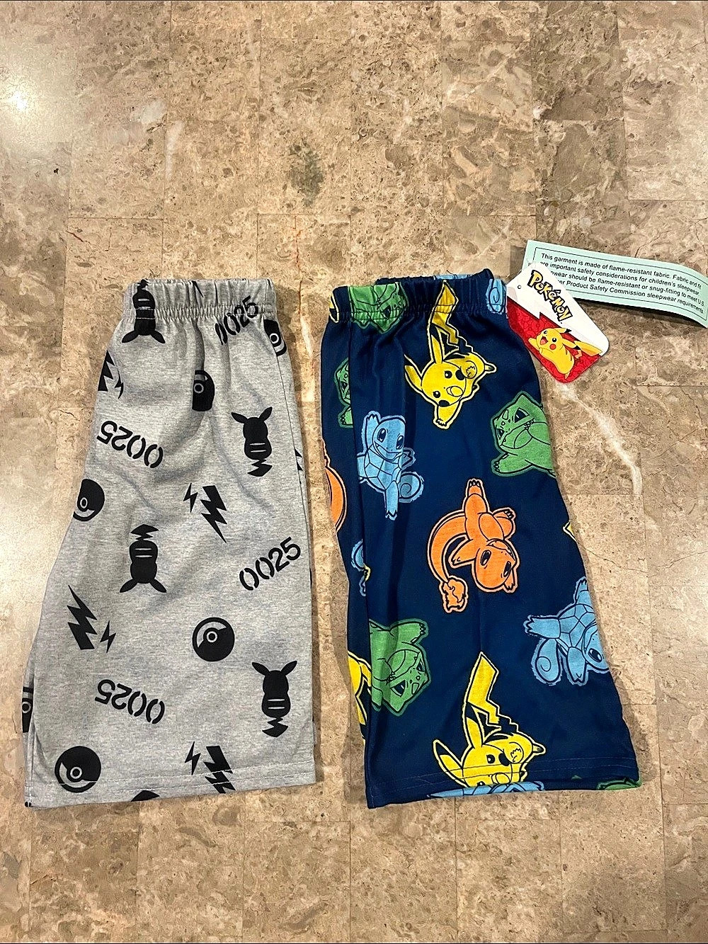 Pokemon 2PC short Set Boys XS (4/5) Blue & Gray NWT
